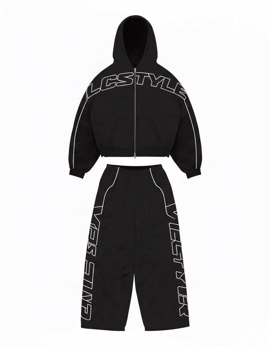 LC. Style Black Jumper Hoodie